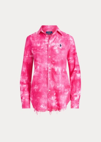 Camisa Oxford Polo Ralph Lauren Mujer Rosas - Tie-Dye - FSBHM1607